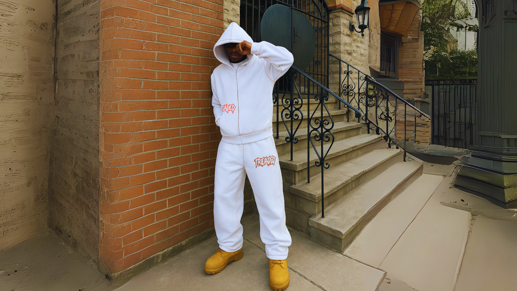 TRACKSUIT - WHITE/ORANGE