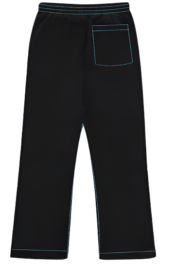 JOGGERS BLACK/BABYBLUE