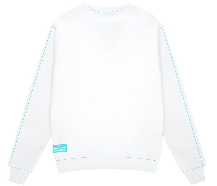 SWEATER WHITE/BABY BLUE