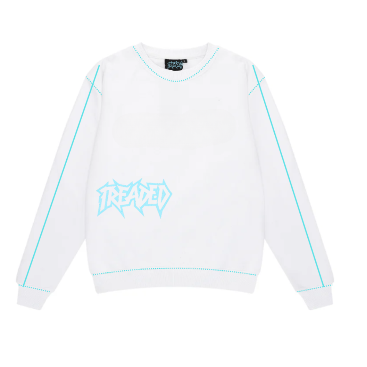SWEATER WHITE/BABY BLUE